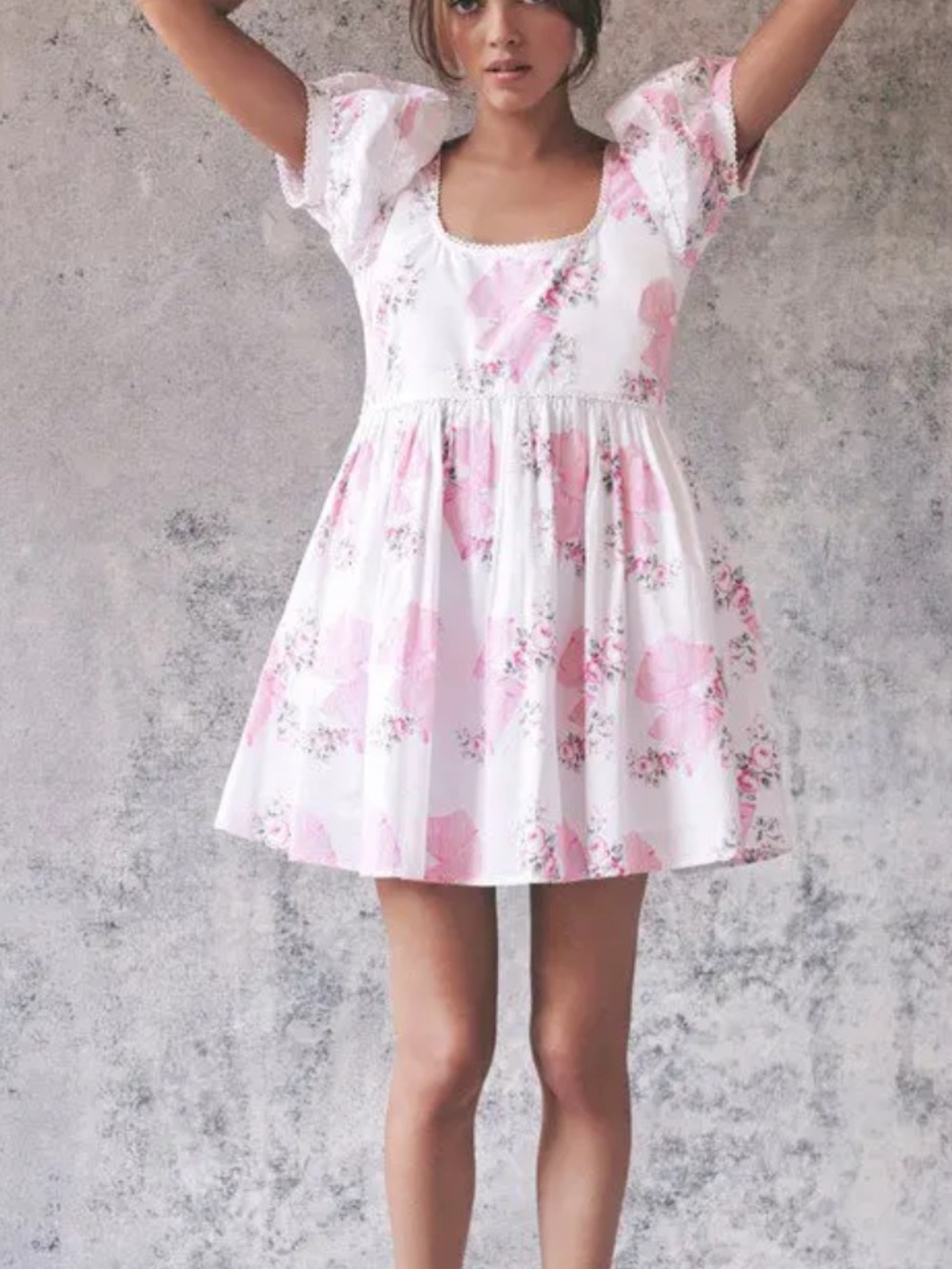 LoveShackFancy Raleigh Pink Bow Dress Size S euc